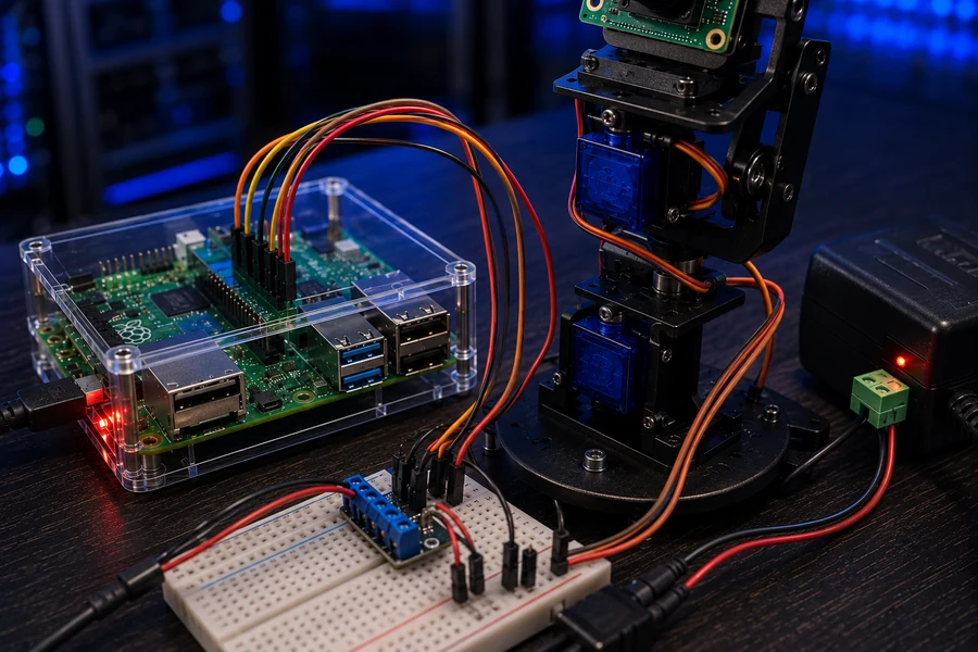 Close-up image for Servo Pan-Tilt Camera Mount