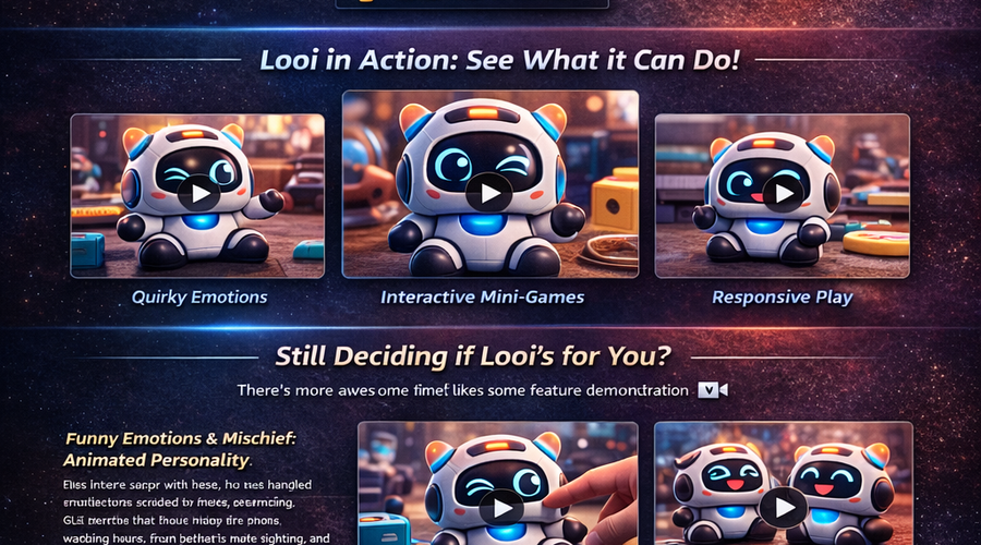 LOOI smartphone robot showing expressive interaction