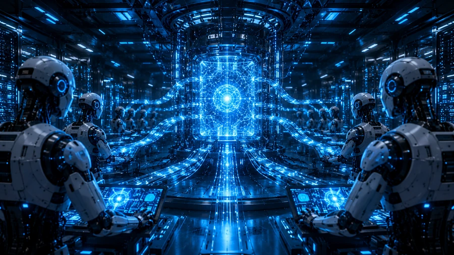 Humanoid robots connected to AI supercomputer thumbnail