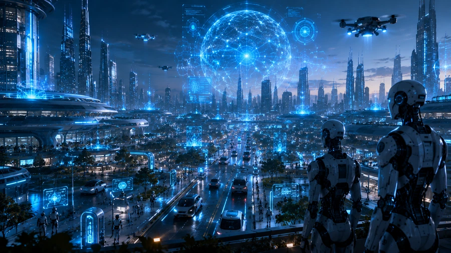 AI civilization and smart city video thumbnail