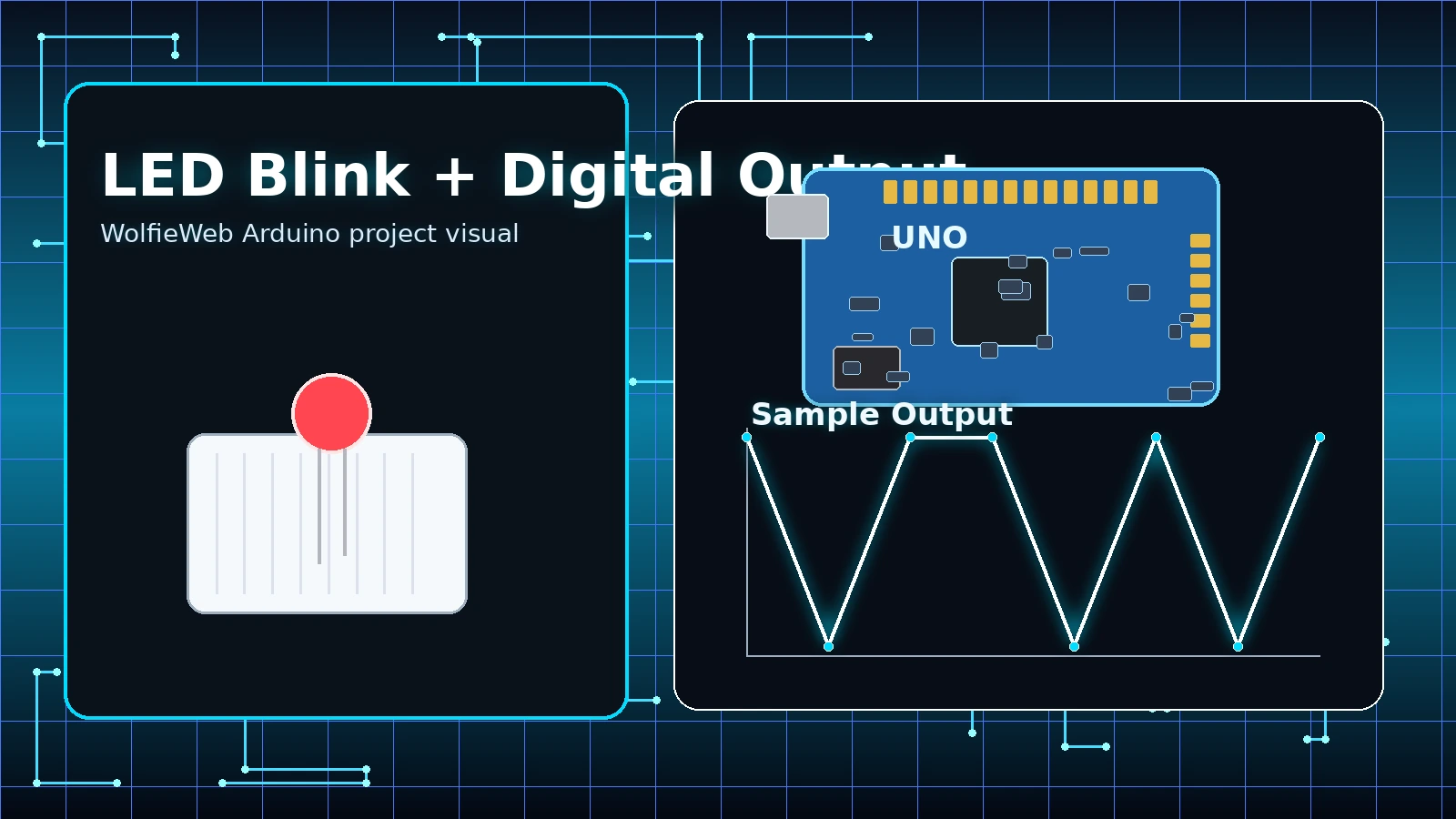 Arduino LED blink tutorial project image