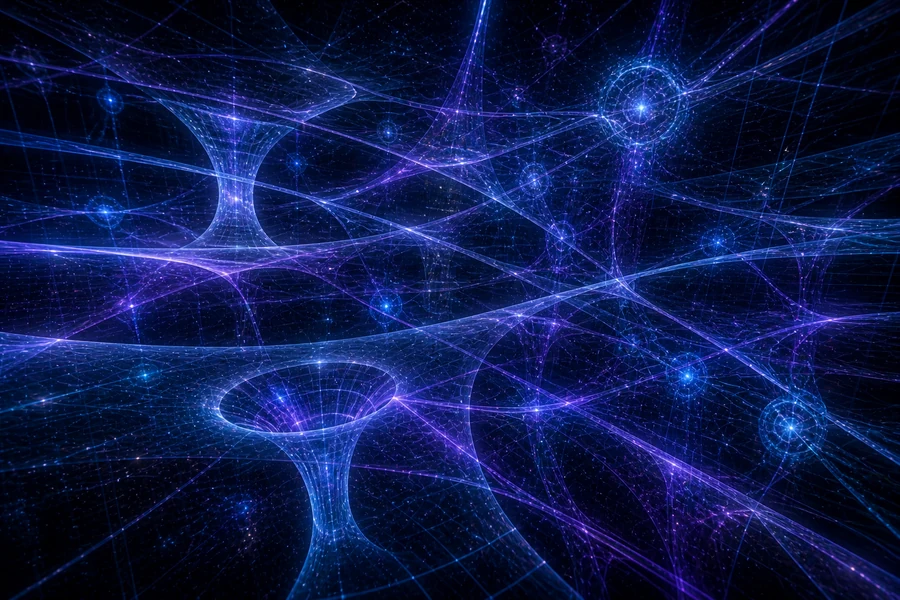 String theory extra dimensions with glowing energy strings through folded spacetime