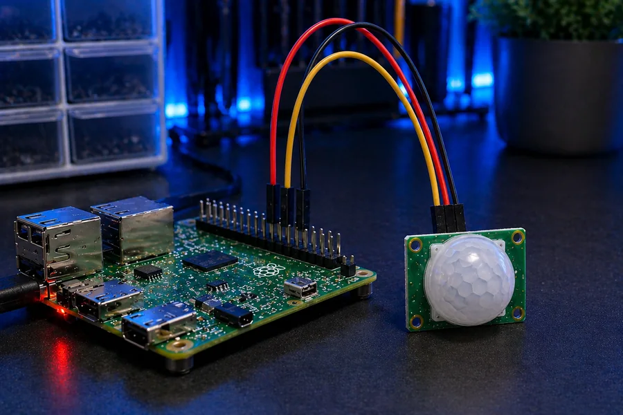 Raspberry Pi PIR motion sensor wiring layout